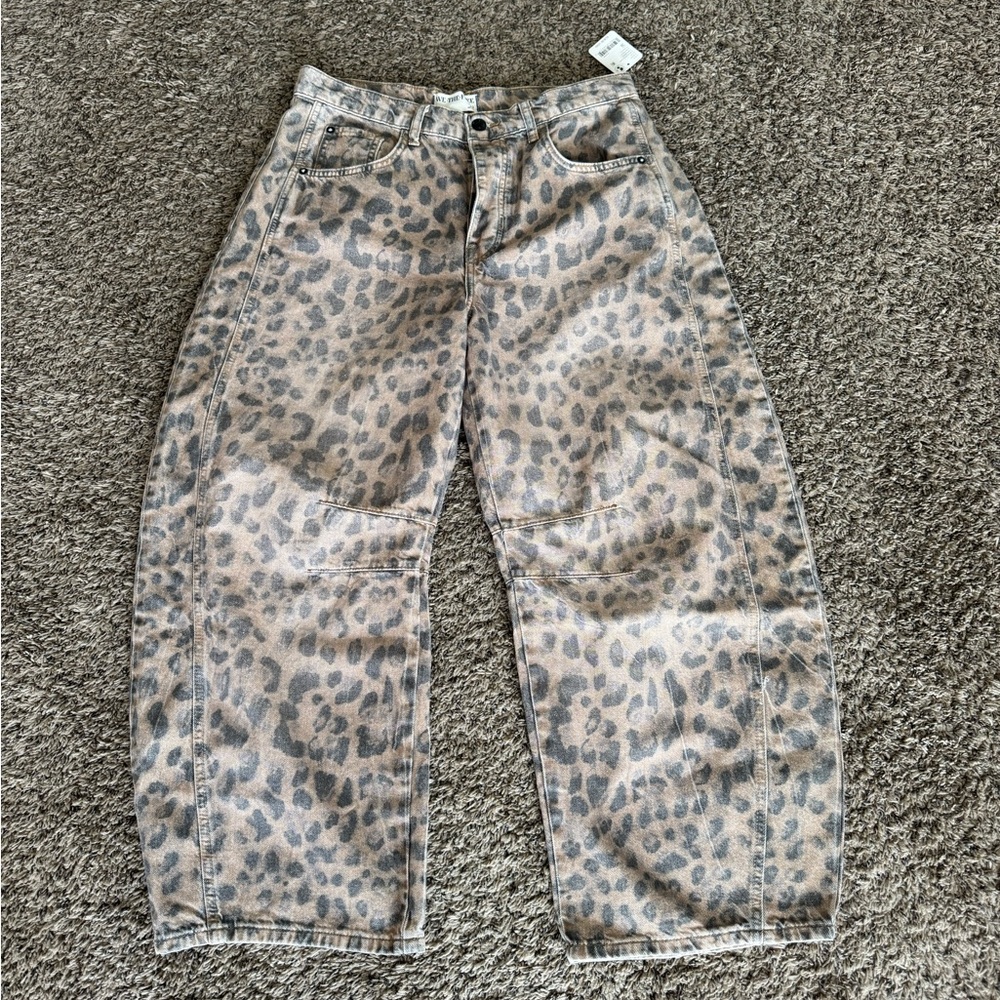 We The Free Leopard Print Jeans- Sz 24